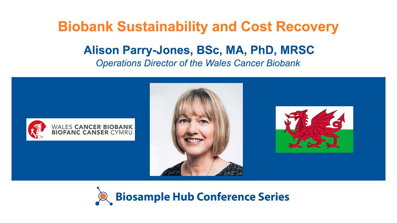 Webinar by Alison Parry-Jones on biobank cost recovery and sustainability